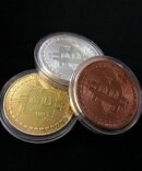 Crypto metal coin set